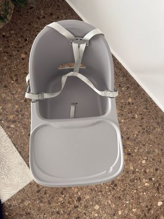 Trona bebé gris y madera Twistshake