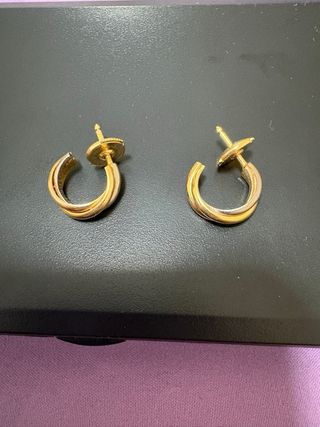 Pendientes Cartier Trinity Oro Tricolor
