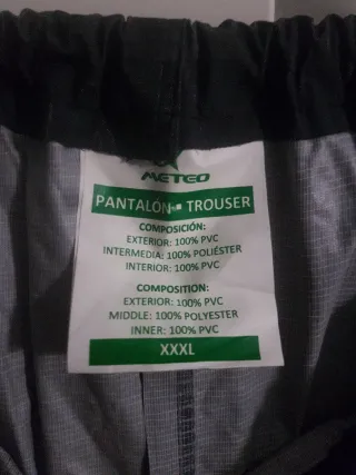 Chubasquero. Traje de agua azul. Talla 3XL