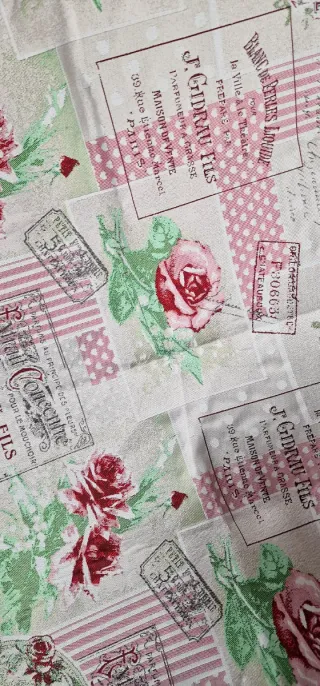Tela tapicería rosas vintage 145x53 cm