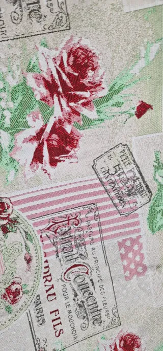Tela tapicería rosas vintage 145x53 cm