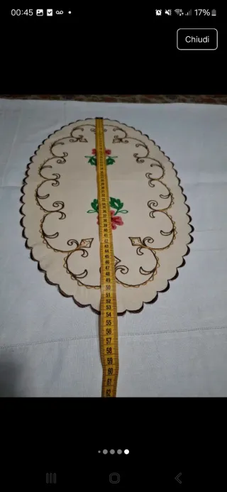 Runner artigianale ricamato