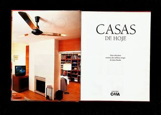 Livro vintage com ideias decoração de interiores