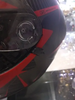 Casco Moto Talla S Negro/Rojo