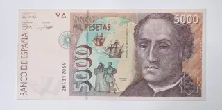 5000 Pesetas 1992 Serie 2M43