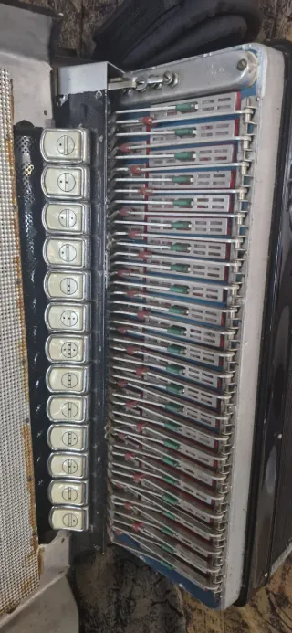 Acordeón de botones se hace cambio por de teclas