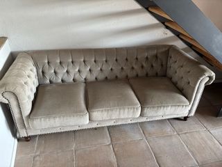 Urge vender: Sofá Chesterfield Beige Tela