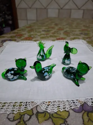 Murano Vetro Animali Set 5 Pezzi