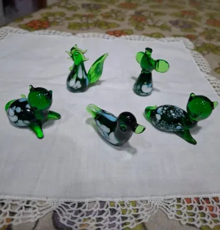 Murano Vetro Animali Set 5 Pezzi