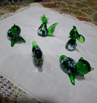 Murano Vetro Animali Set 5 Pezzi