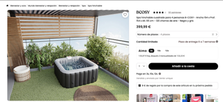 BCOSY Spa Hinchable 4 personas