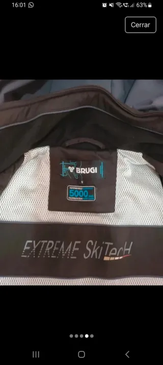 Chaqueta de esquí impermeable,talla s
