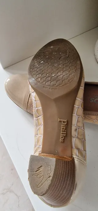 Zapatos Pitillos Talla 38 Beige