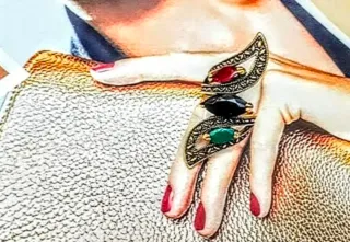 Anillo Dorado Espiral Joya Talla 19mm