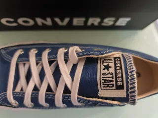 Converse plataforma azul y blanco