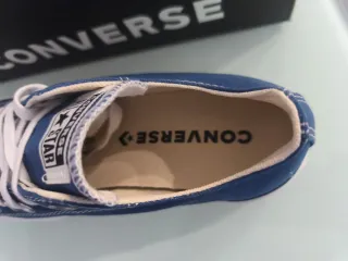 Converse plataforma azul y blanco