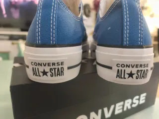 Converse plataforma azul y blanco