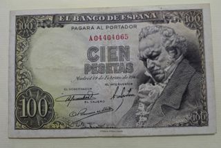 Billete 100 pesetas Banco de España antiguo