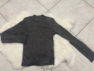 Maglia Zara Lurex Grigio Argento