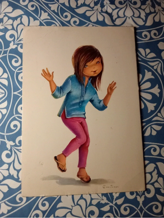 6 postales de la ilustradora Costanza años 60