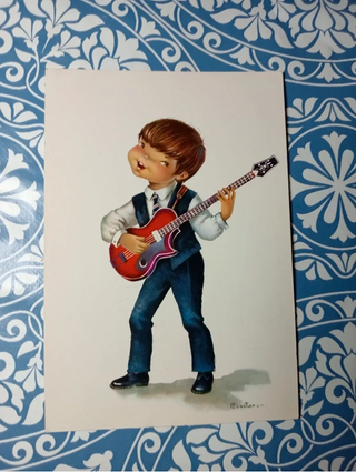 6 postales de la ilustradora Costanza años 60