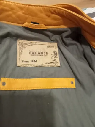 Chaqueta Piel Mujer Oakwood Amarilla