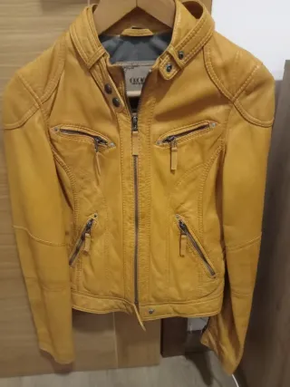 Chaqueta Piel Mujer Oakwood Amarilla