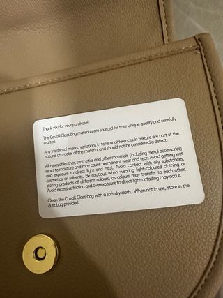 Bolsa tiracolo Cavalli Class bege