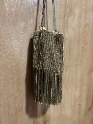 Bolso fiesta Zara flecos pedrería