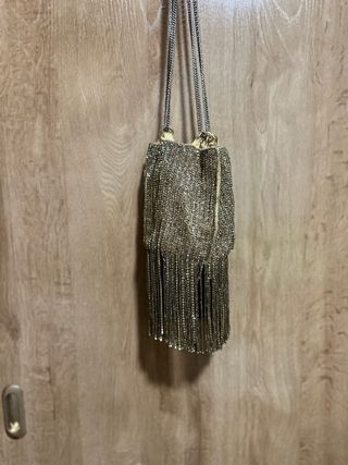 Bolso fiesta Zara flecos pedrería