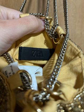 Bolso fiesta Zara flecos pedrería