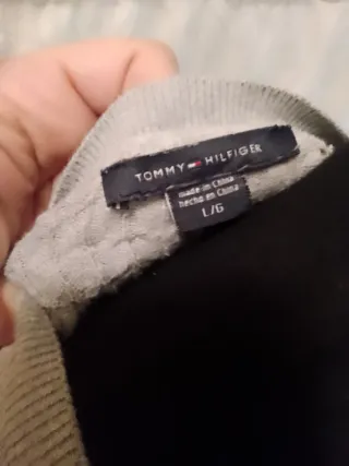 Jersey Tommy Hilfiger trenzado beige Talla L/XL