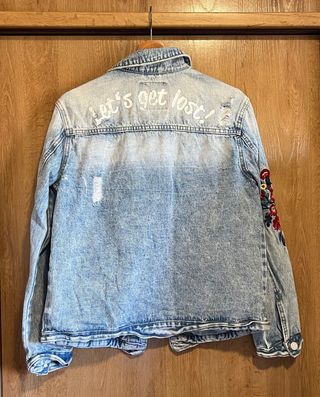 Chaqueta vaquera Page bordada flores T.36
