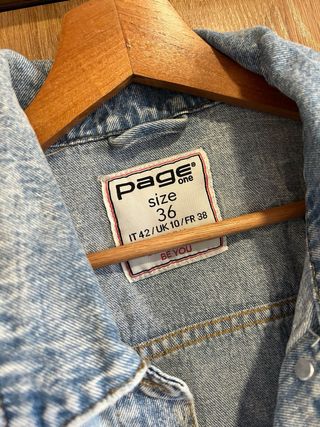 Chaqueta vaquera Page bordada flores T.36