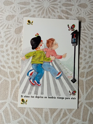 7 tarjetas postal con menciones "Jema"