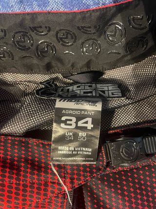 Pantalón Motocross Rojo y Negro Moose racing