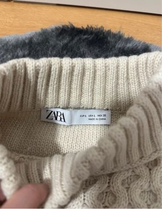 Jersey cropped Zara trenzado · Cuello alto
