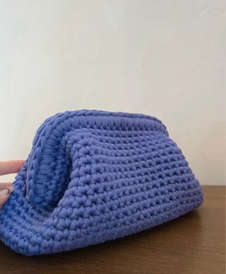 Pochette uncinetto fatta a mano lilla