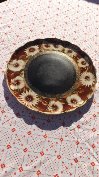 Prato decorativo pintado à mão