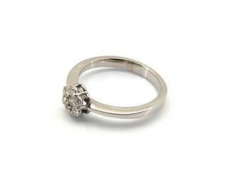 sortija oro 18k con piedra con diamante