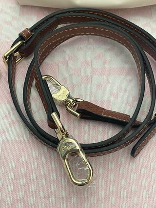 Mini Longchamp bege e castanho