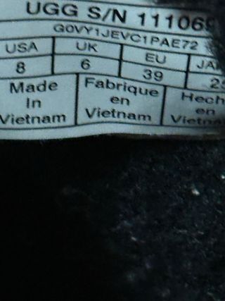 Botas UGG Mini Florence Crem Negra usadas 2 veces