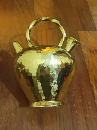 Botijo Cántaro Latón Martillado Artesanal Portugal