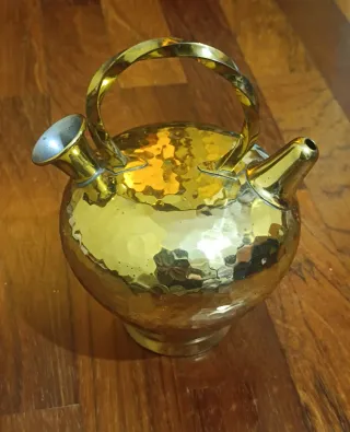 Botijo Cántaro Latón Martillado Artesanal Portugal