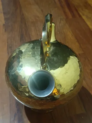 Botijo Cántaro Latón Martillado Artesanal Portugal