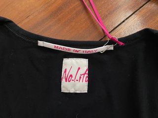 Camiseta Nolita Negra Talla S con Pedrería