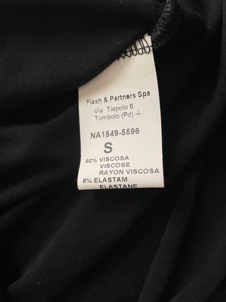 Camiseta Nolita Negra Talla S con Pedrería