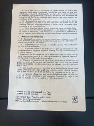 Cluedo Borrás vintage años 70 completo original