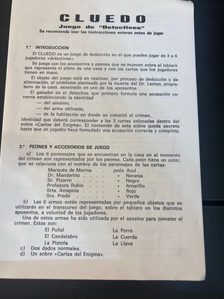 Cluedo Borrás vintage años 70 completo original