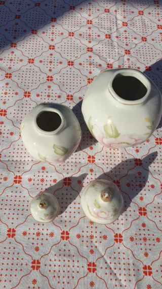 2 Potes Decorativos Florais